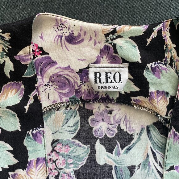 Vintage REO Originals Floral V-Neck Sleeveless Midi Dress, Size 6 - Picture 5 of 8